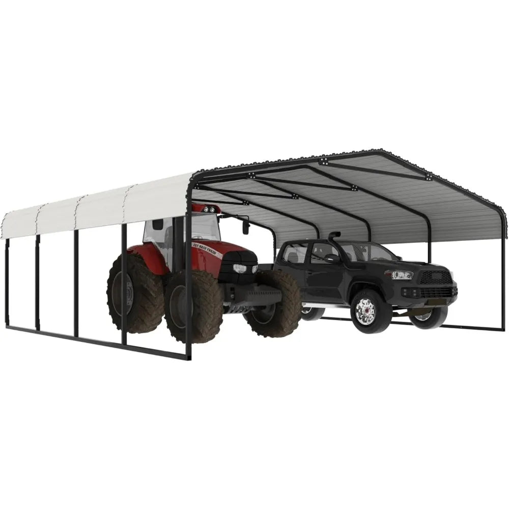 20' x 20' Outdoor Heavy Duty Metal Carport, Canopy