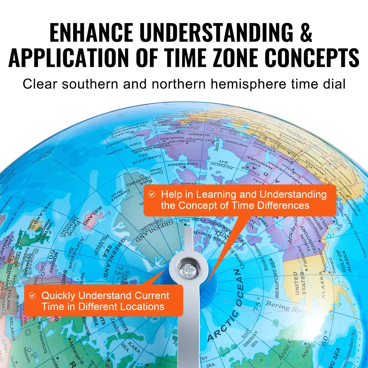 Rotating World Globe with Stand
