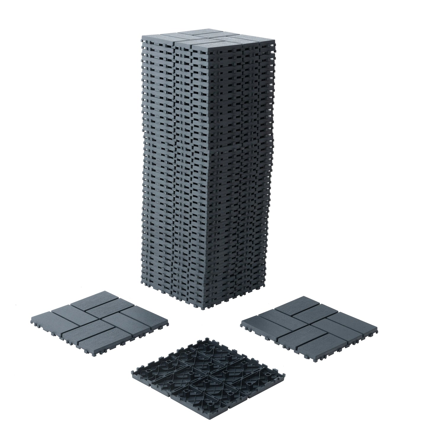12x12 Inch, Interlocking Patio Deck Tiles