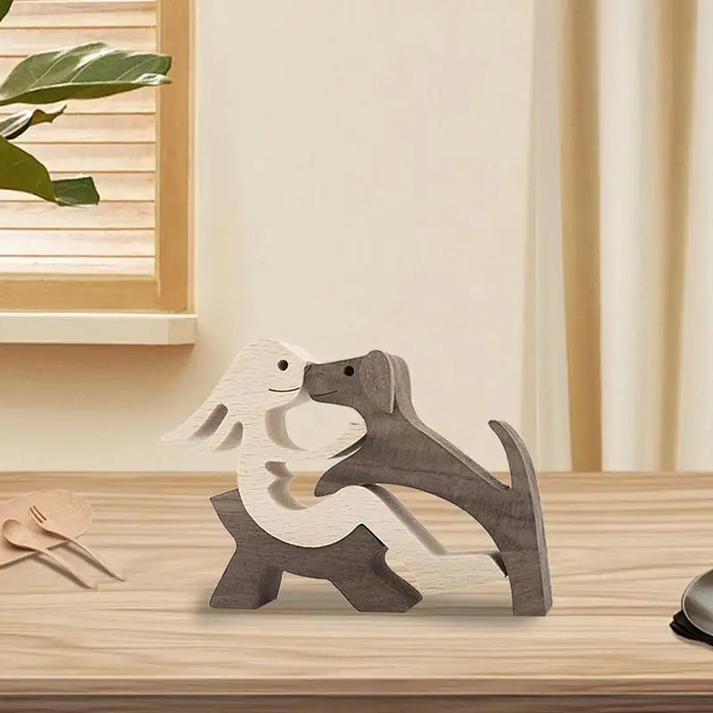 Wood Figurine of Dog/Human