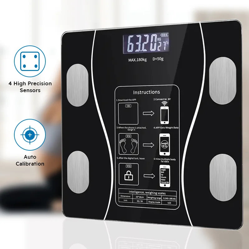 Smart Body Fat Scale Wireless LED Digital