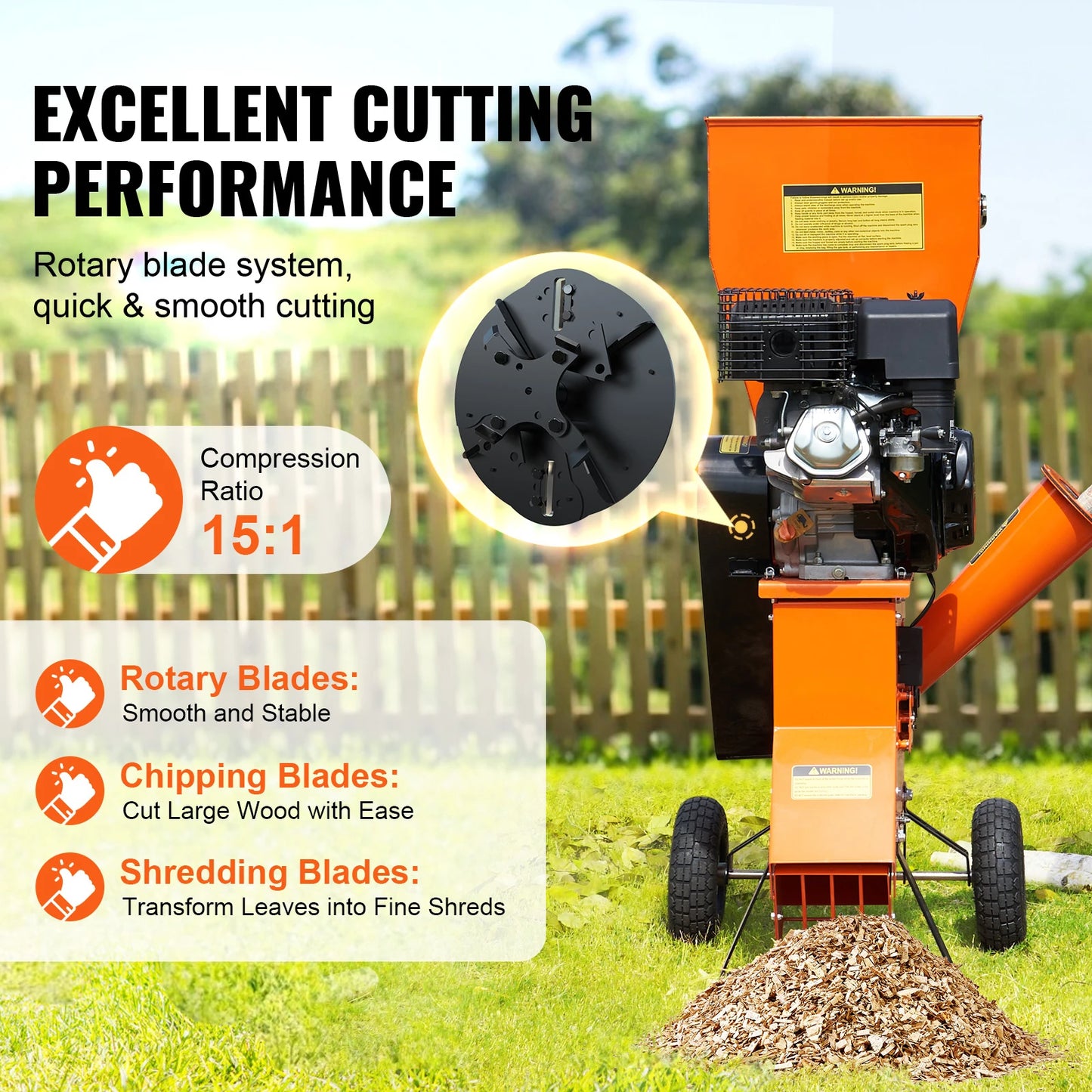 Heavy Duty Woodchipper Shredder Mulcher