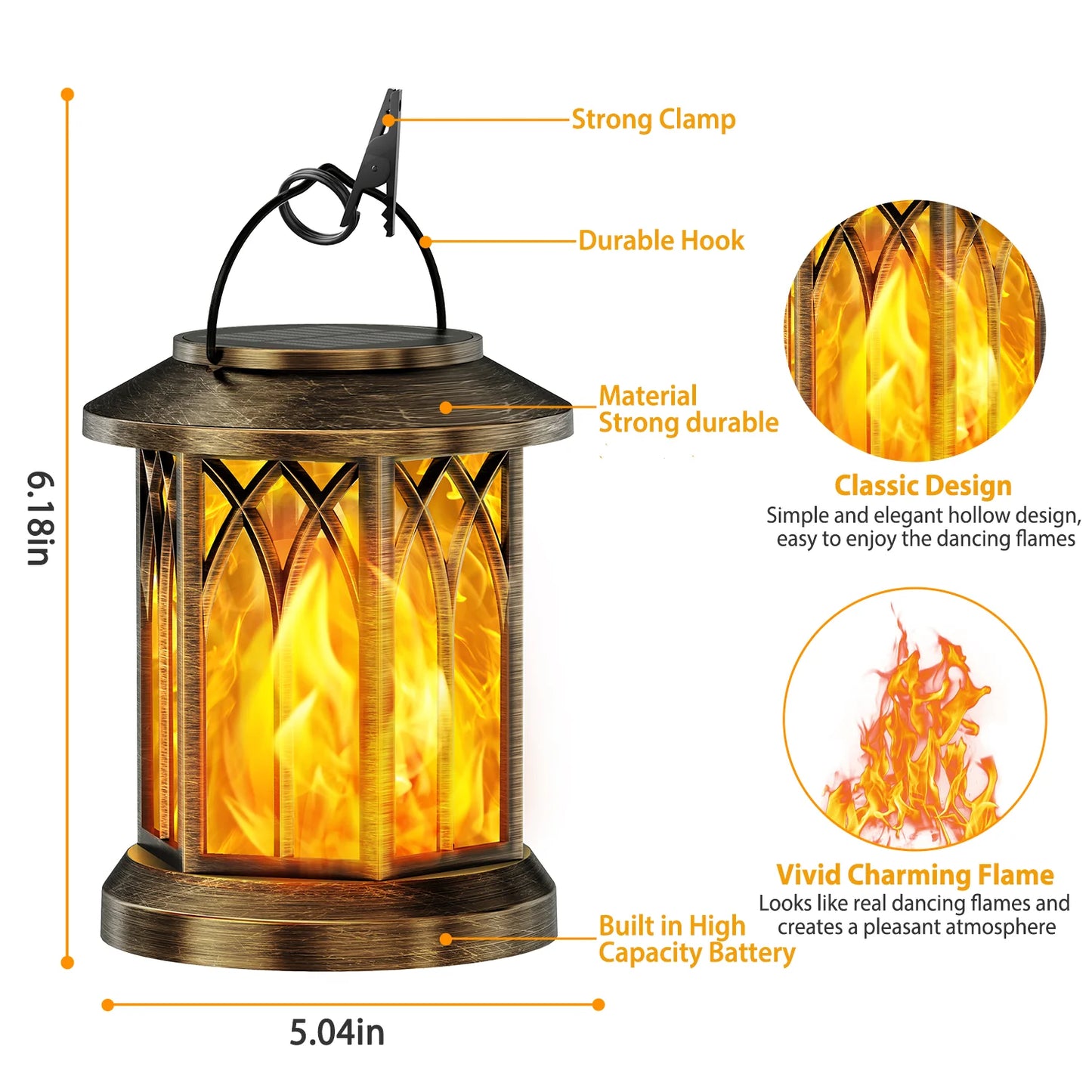 2 Pk Outdoor Solar Hanging Lights