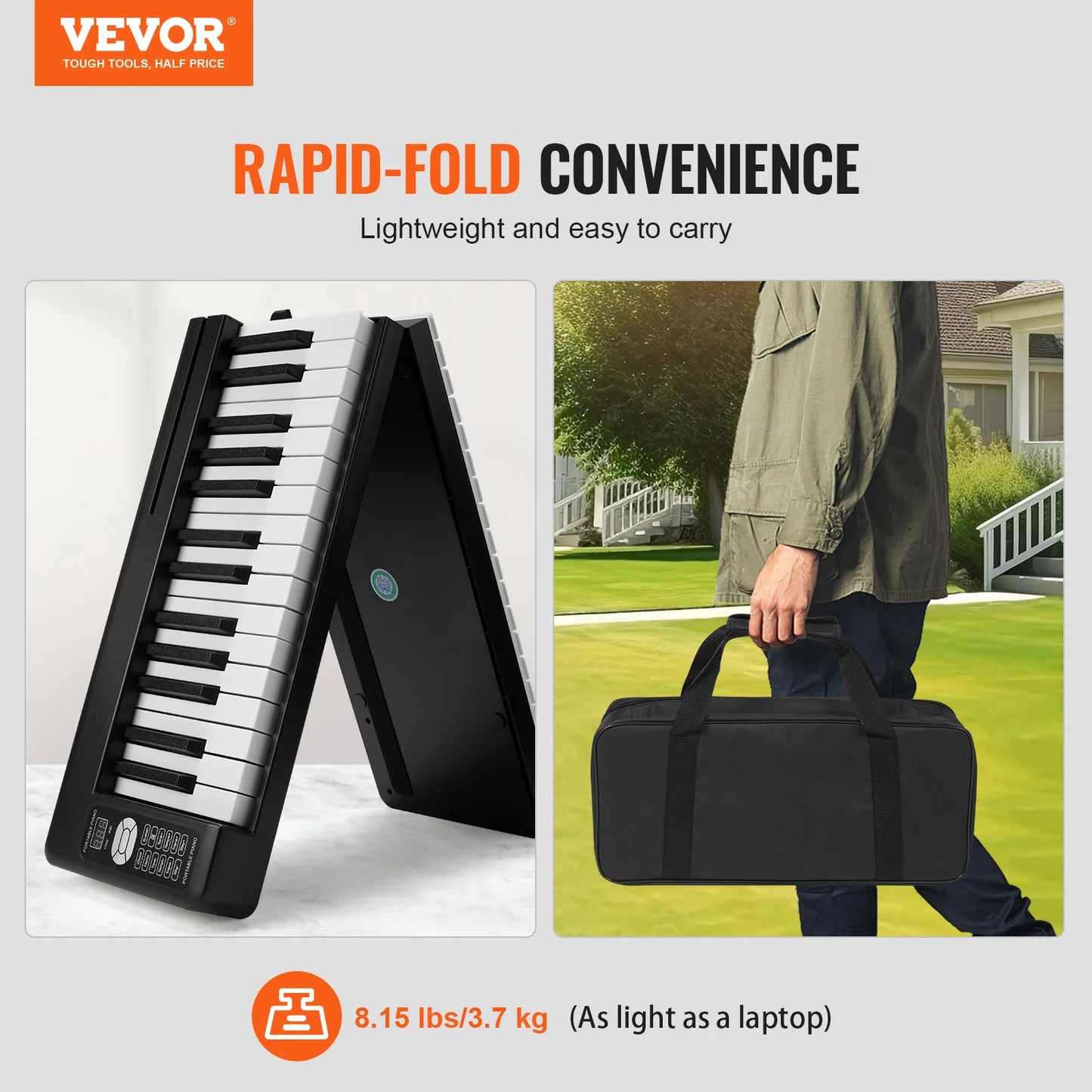 61 or 88 Key Folding Keyboard Piano