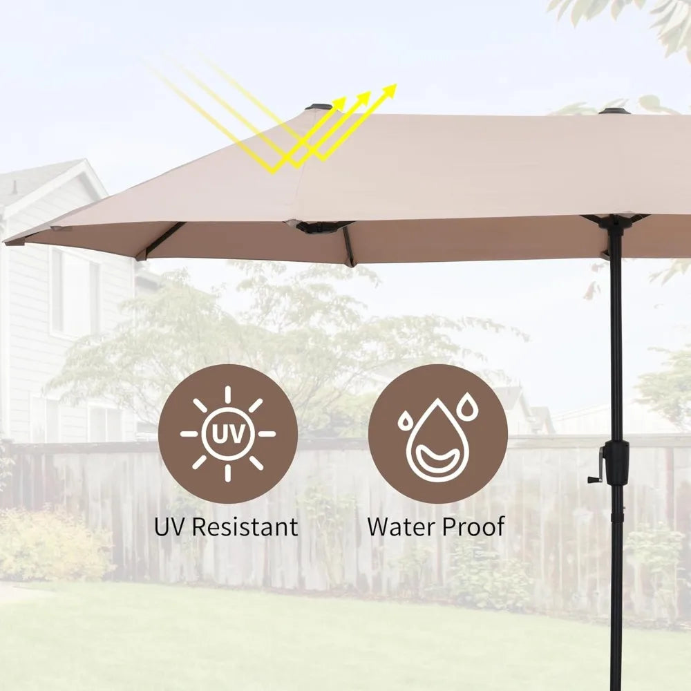 13Ft Large Patio Umbrella Outdoor Double-Sided