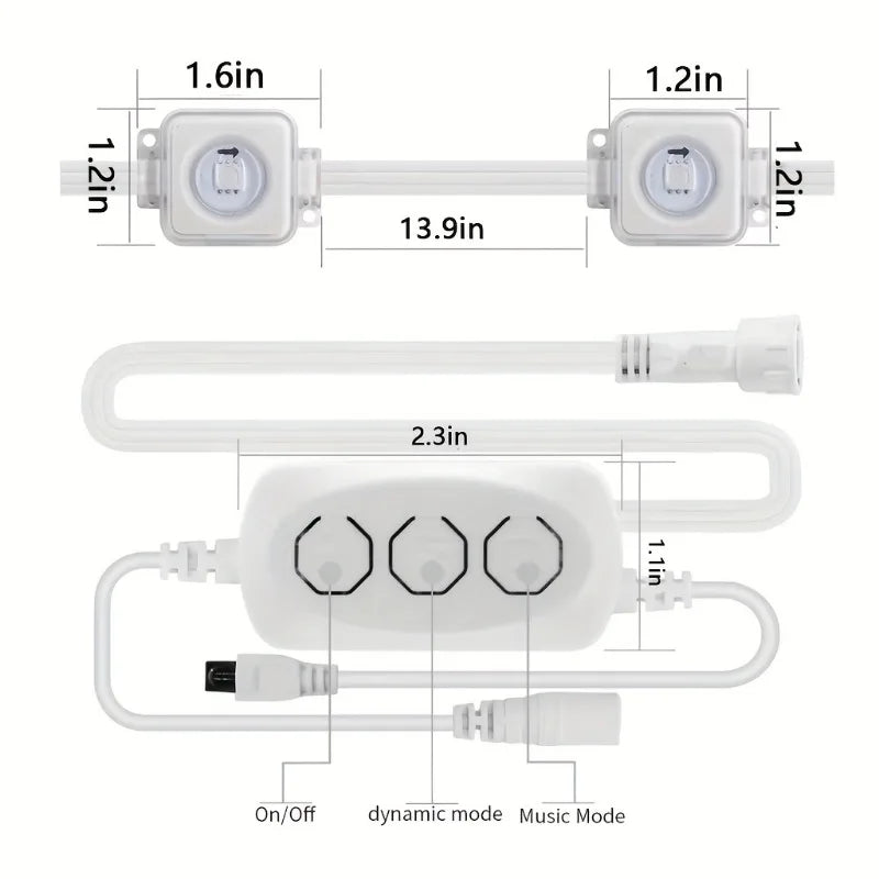150ft 100ft 50ft Permanent Outdoor Lights Smart RGBIC