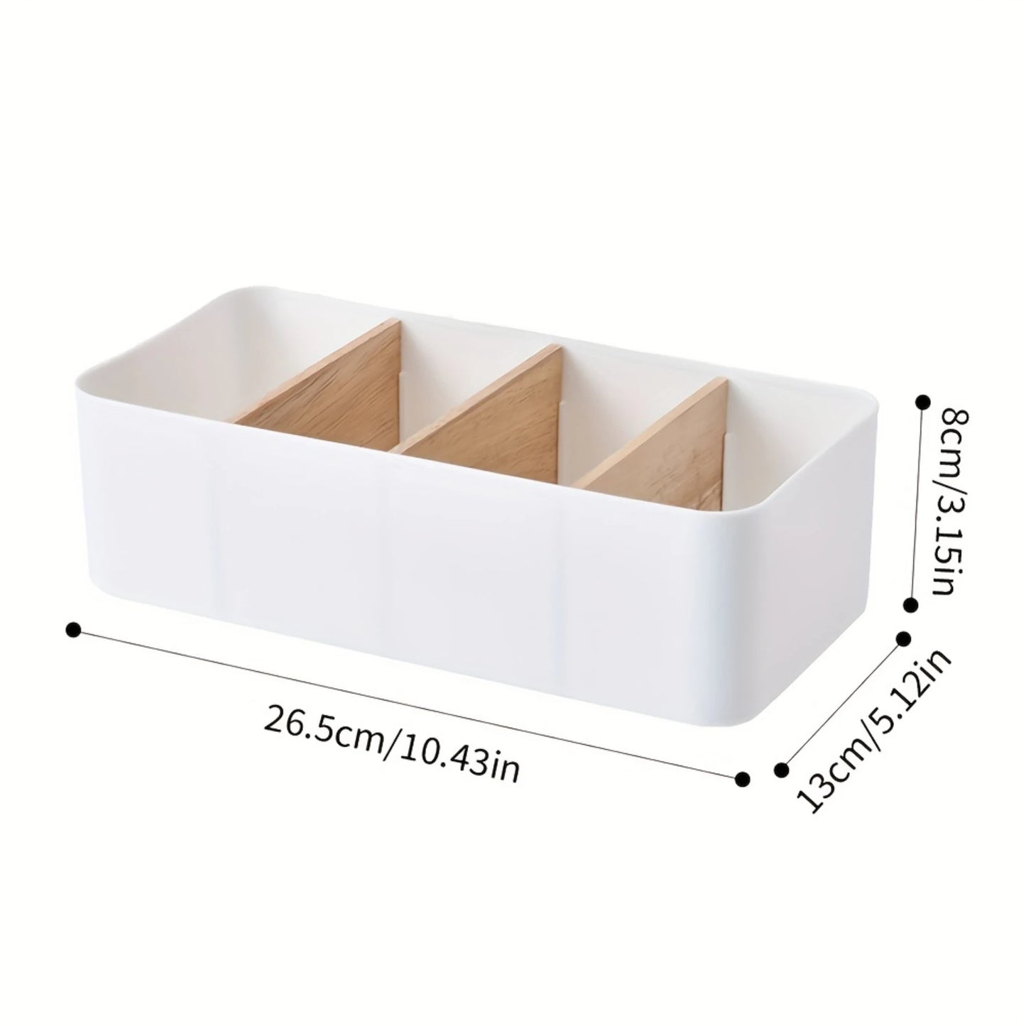 Bamboo And Wood Cosmetics Basket