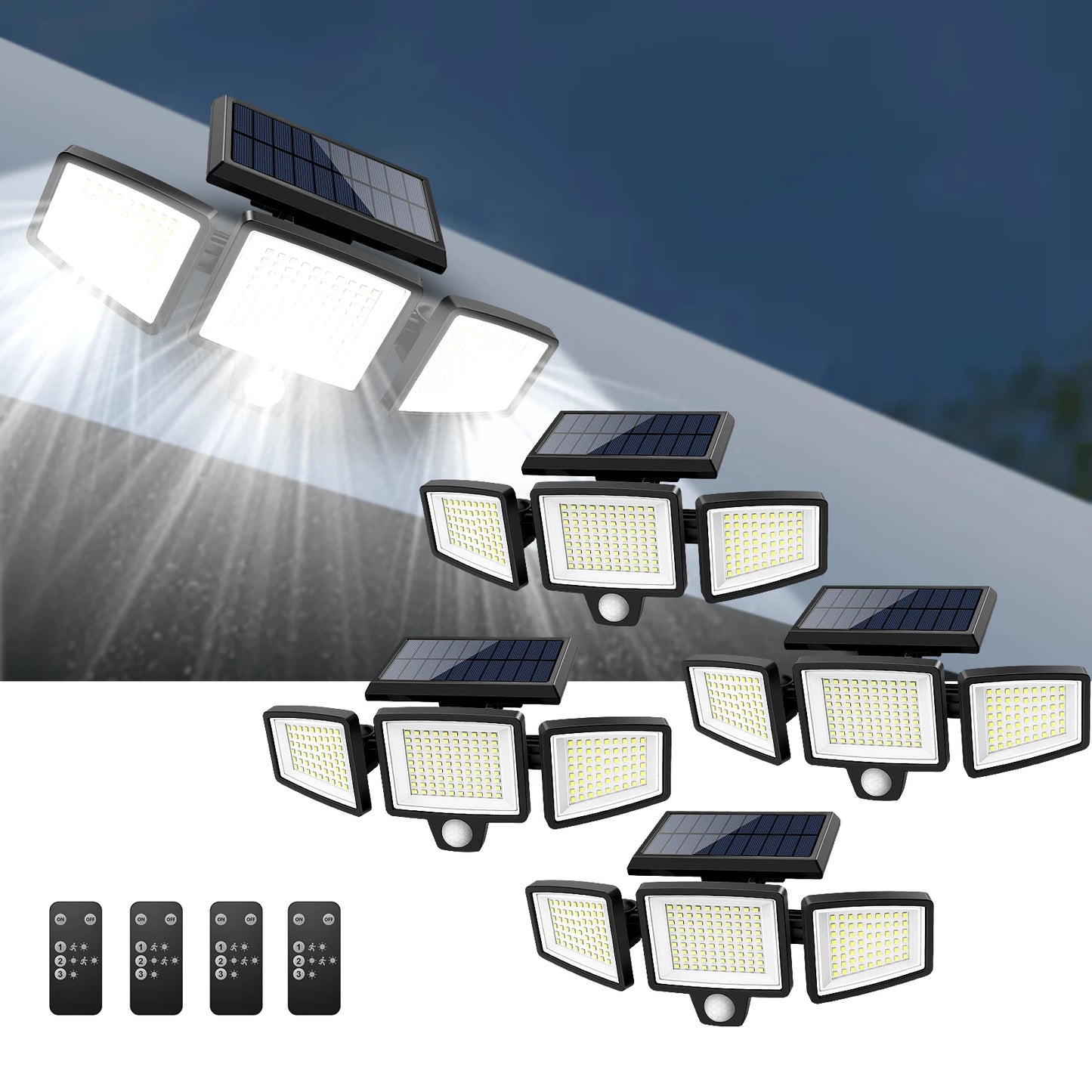 Outdoor Solar Light, Motion Sensor LED 2500LM