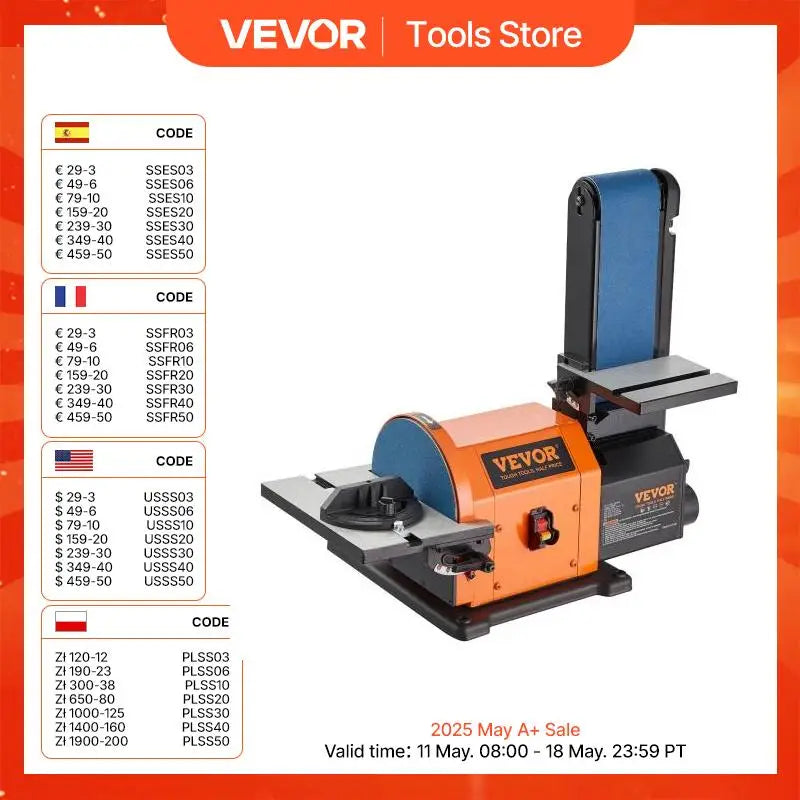 Belt Disc Sander Combo Bench Tool