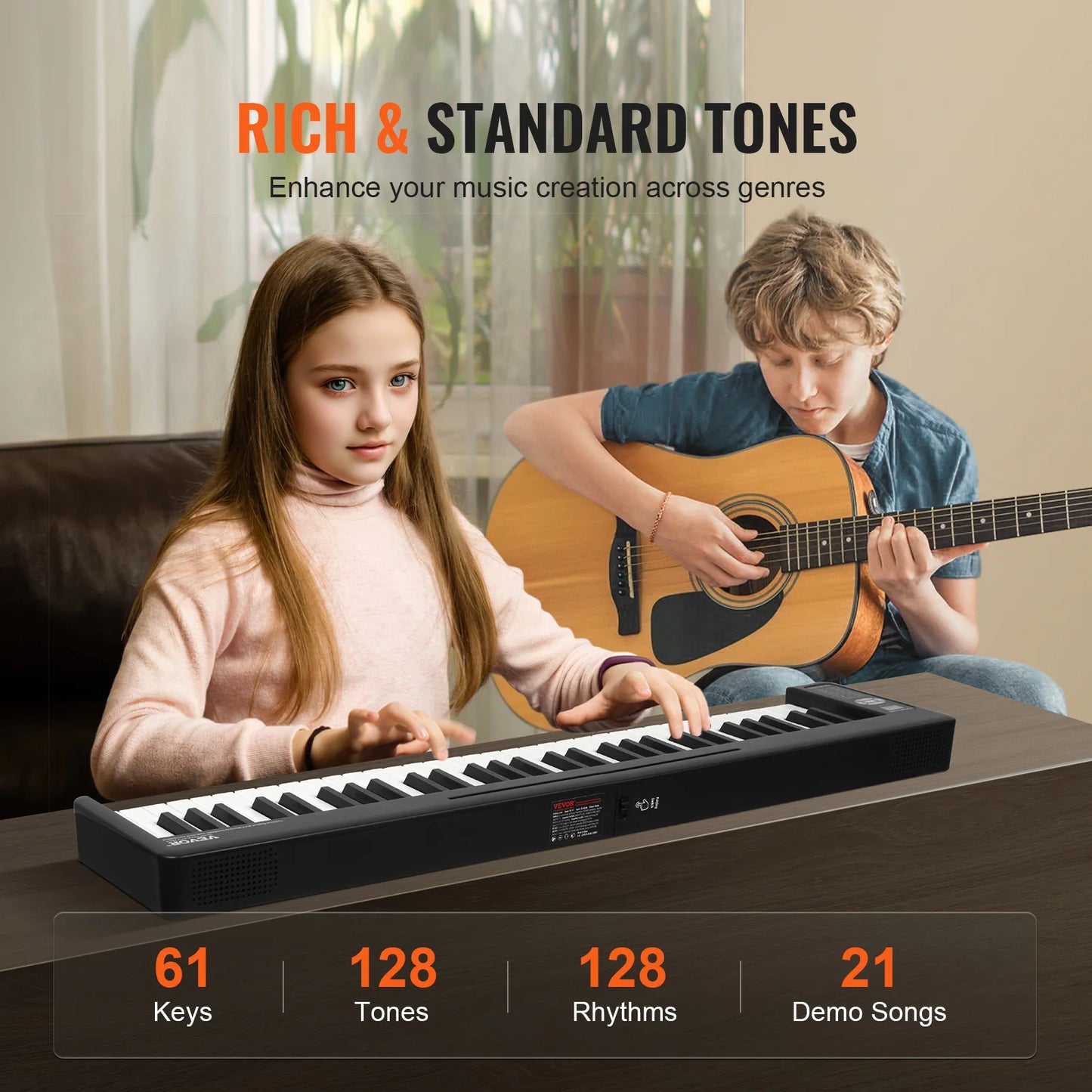 61 or 88 Key Folding Keyboard Piano