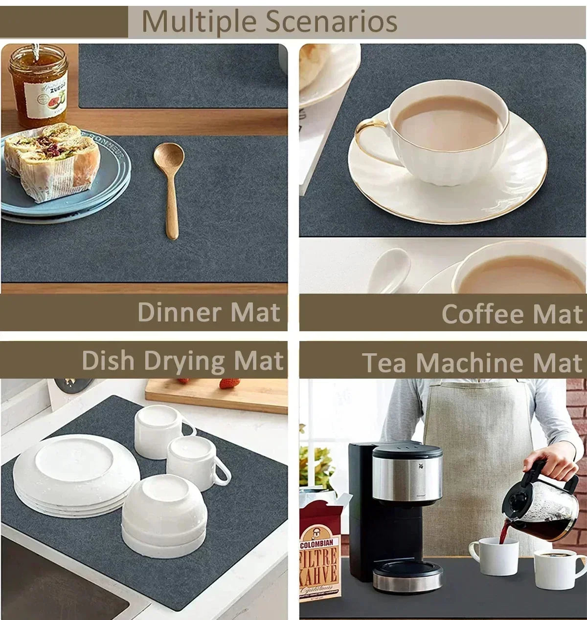 Wood Grain Mud Table Mat