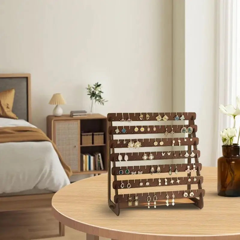 Wood Earring Display Stand