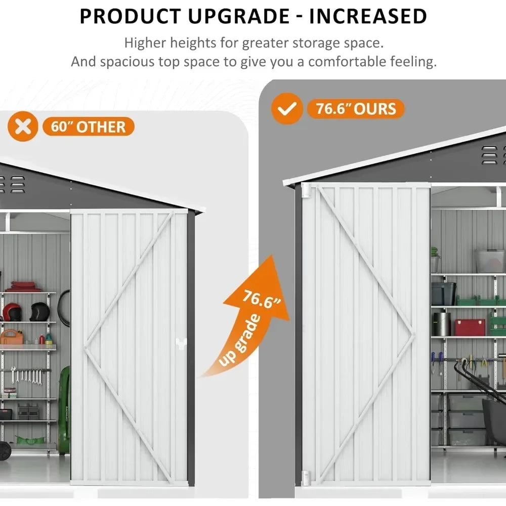 8 x 12 FT Outdoor Metal Garden Storage Shed