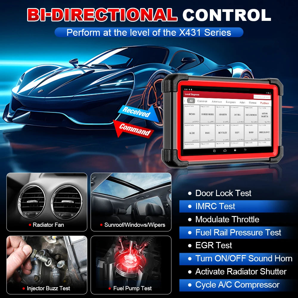 OBD2 All System Diagnostic, Scanner, Bidirectional Tool