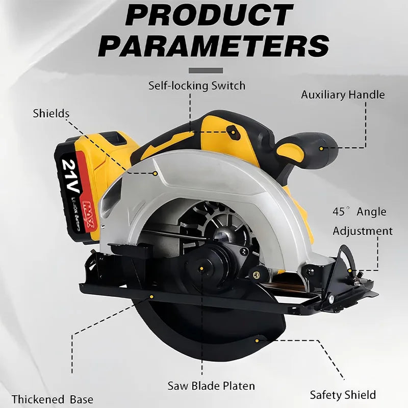 7-1/4 Inch Cordless Circular Saw uses DEWALT 20V MAX Battery (Not Included)