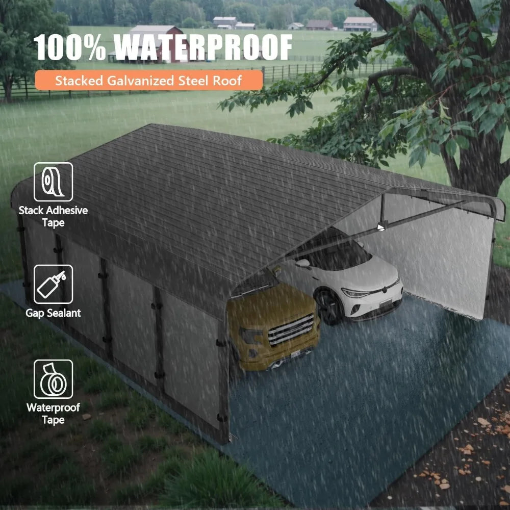 Metal Carport Canopy, Galvanized Steel Roof