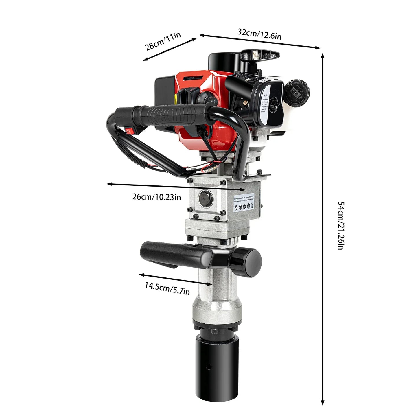 Portable Gas-Powered Pile Driver Hammer