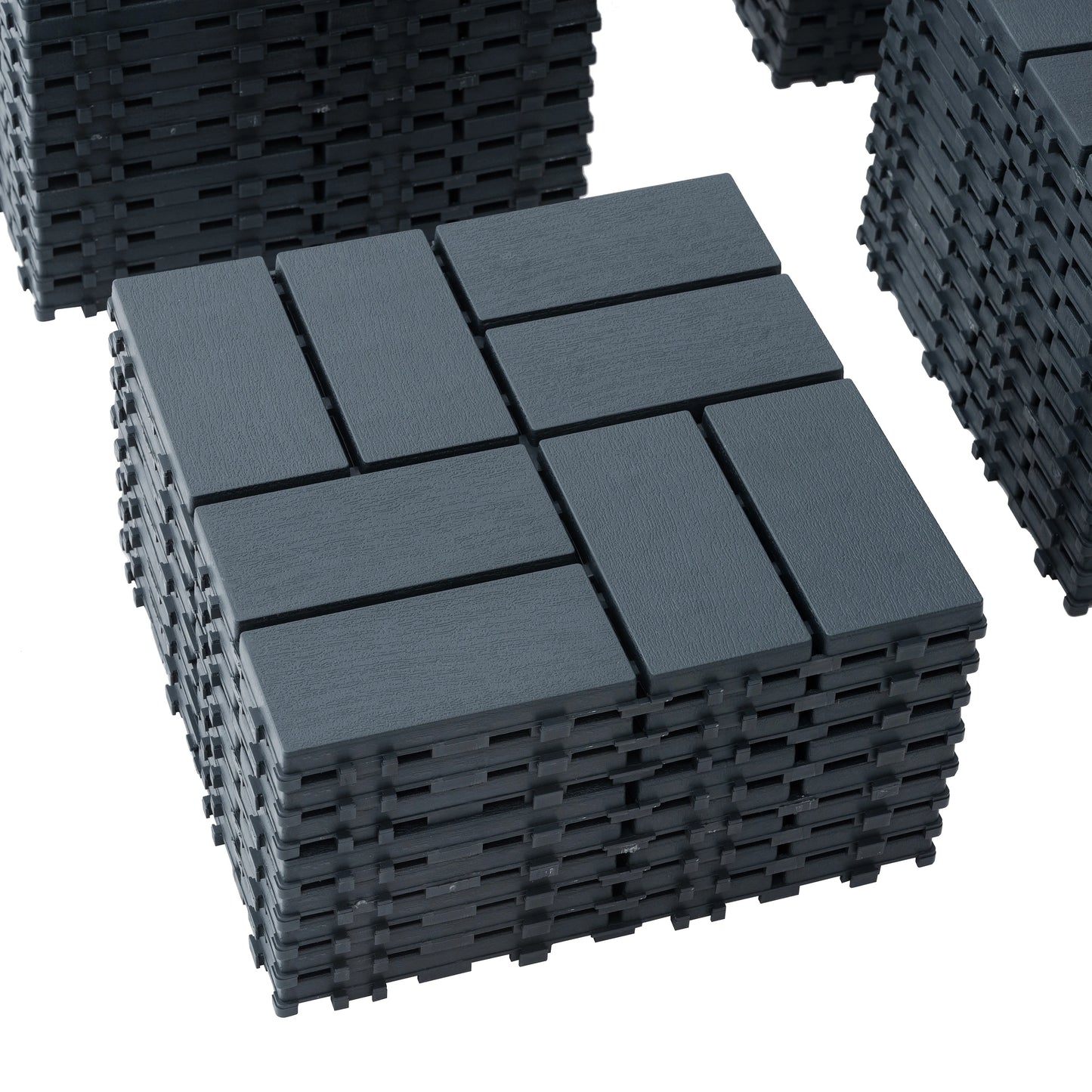 12x12 Inch, Interlocking Patio Deck Tiles