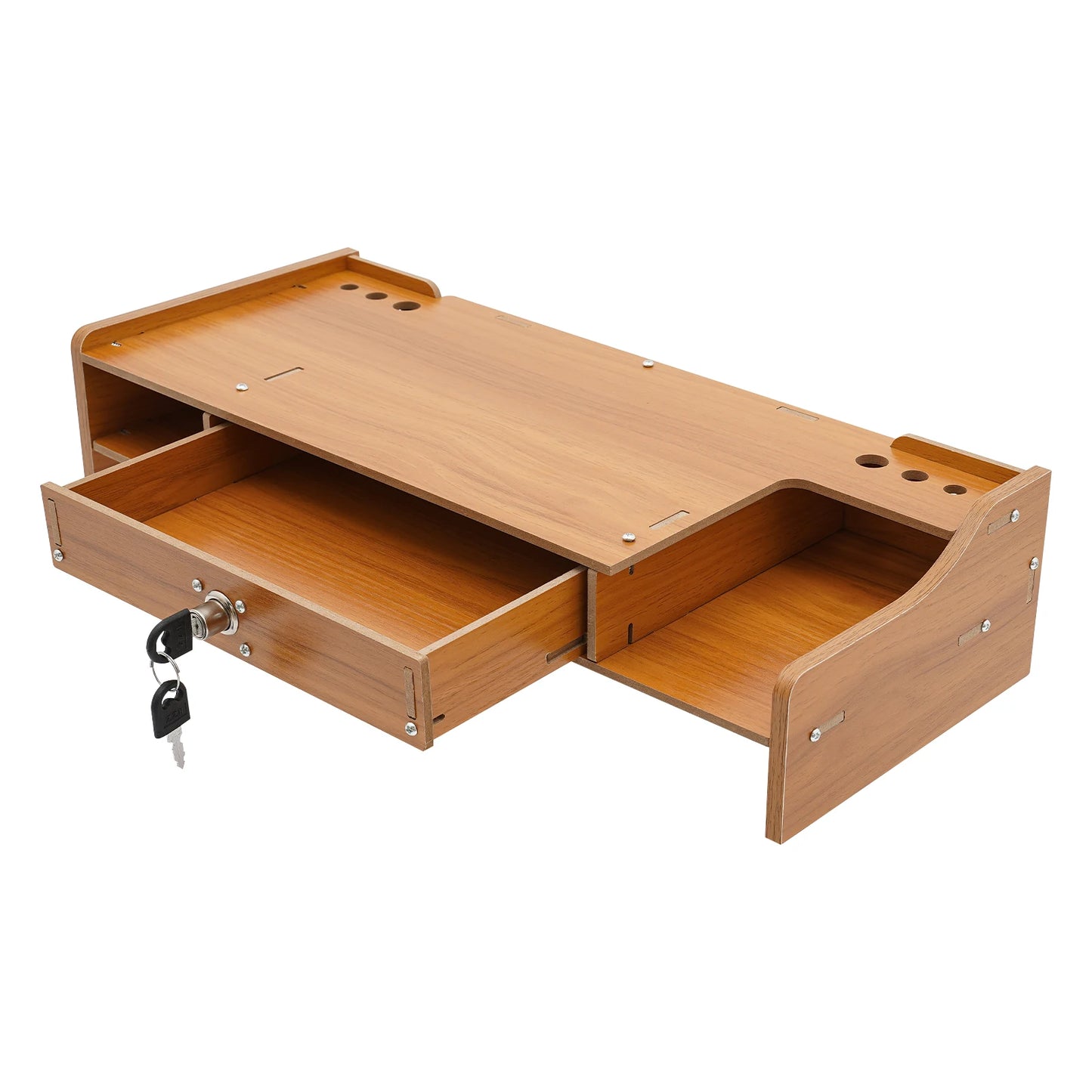 Wooden Desk Organizer Laptop Computer Monitor Stand