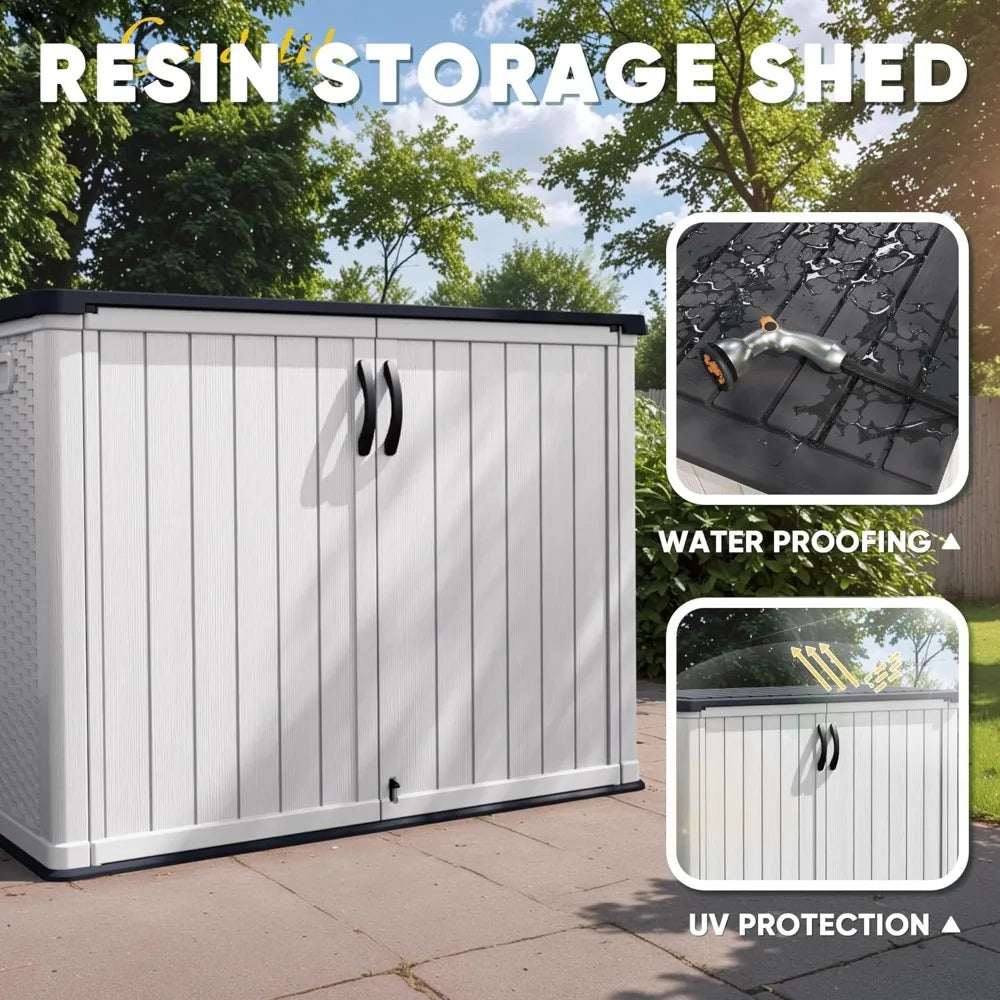 Outdoor Storage Cabinet Lockable Doors