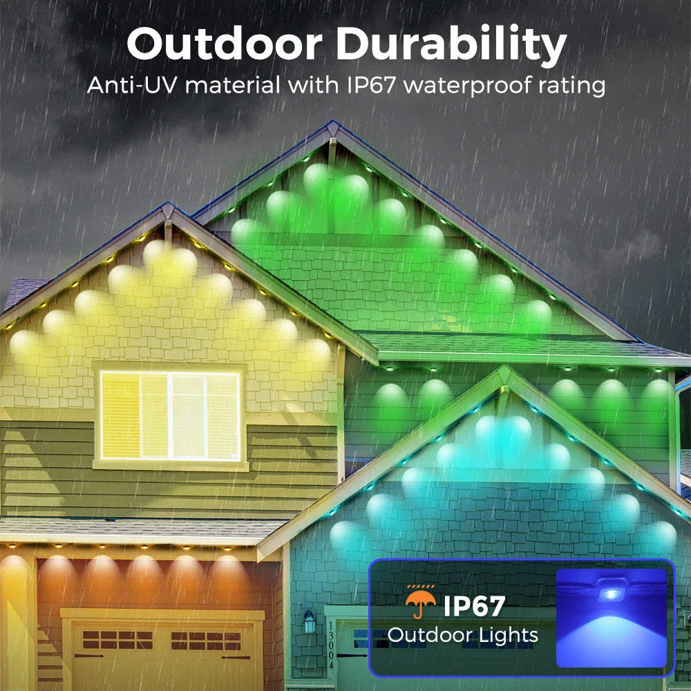 Permanent Outdoor Lights, Smart RGB Northern Lights