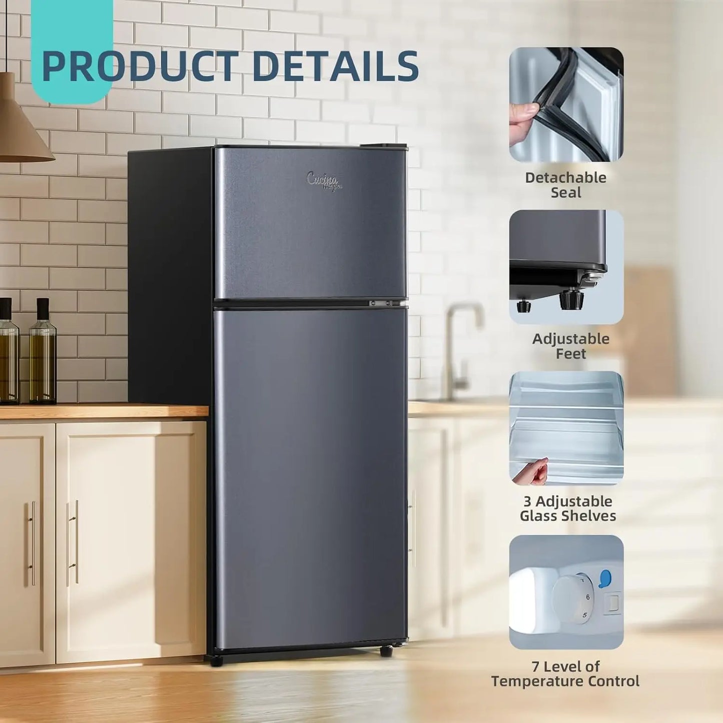 4.2 Cu.Ft. Small Refrigerator with Freezer