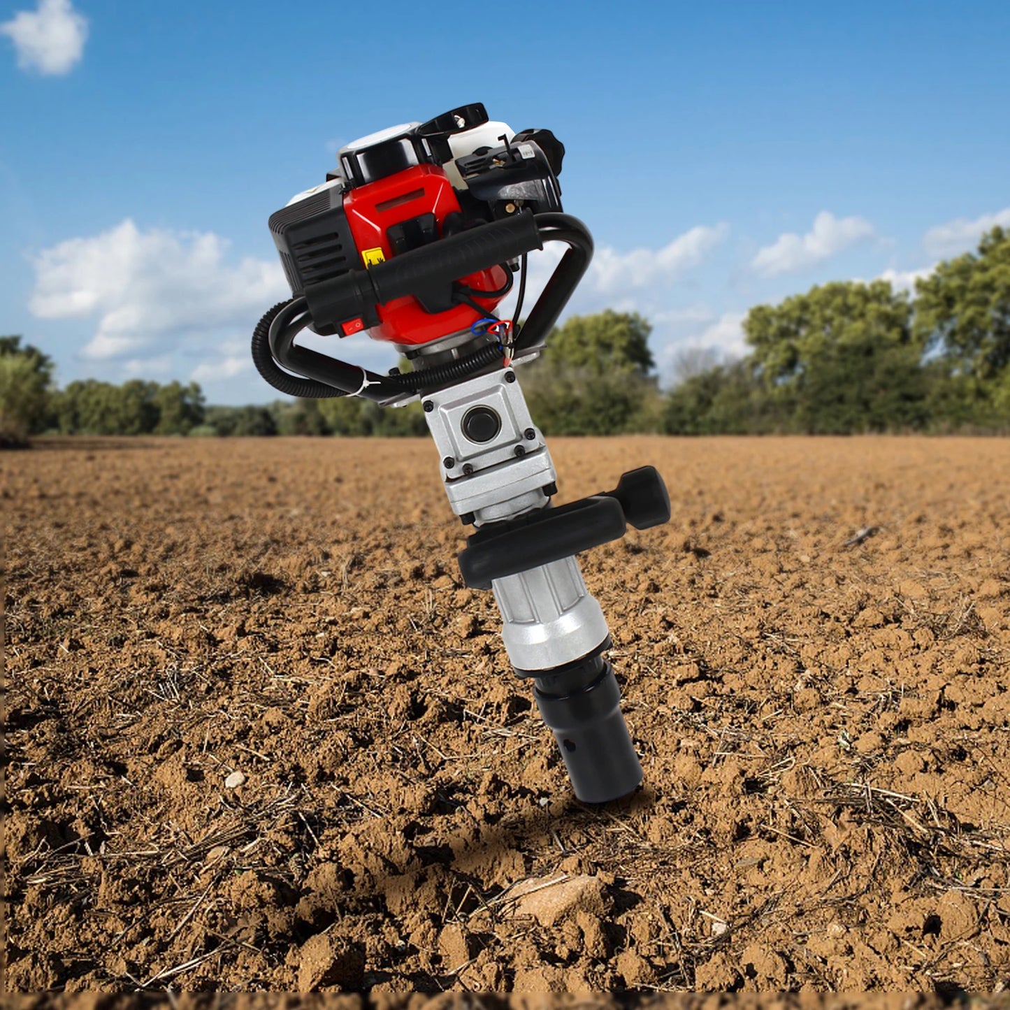 Portable Gas-Powered Pile Driver Hammer