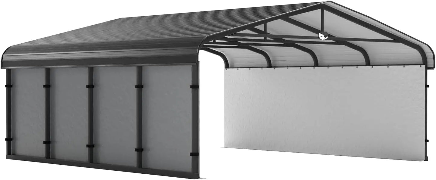 Metal Carport Canopy, Galvanized Steel Roof