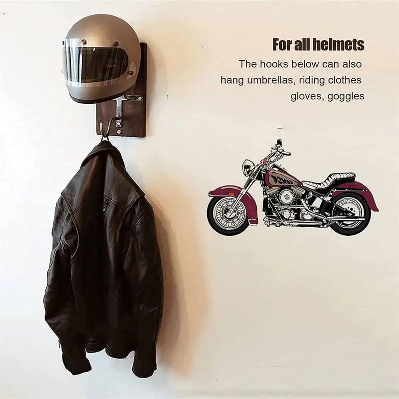 Motorcycle Helmet Holder Wall Shelf