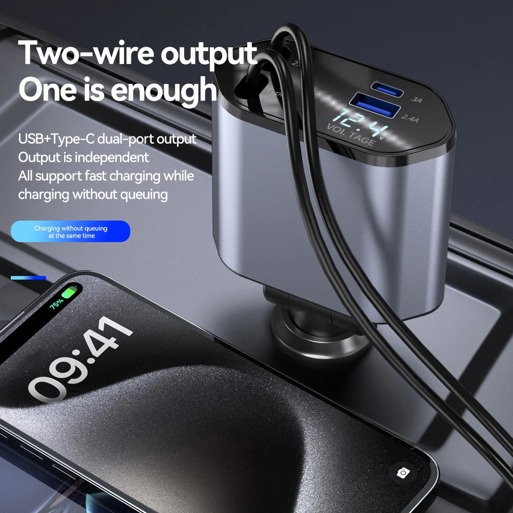 Car Charger Adapter USB Type C