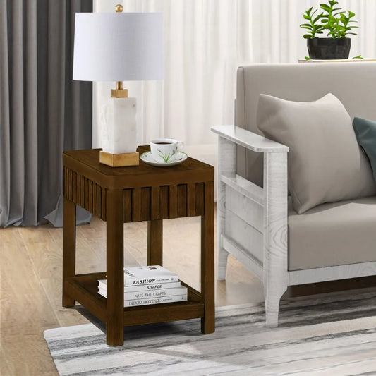 25'' Rectangular Farmhouse End Table