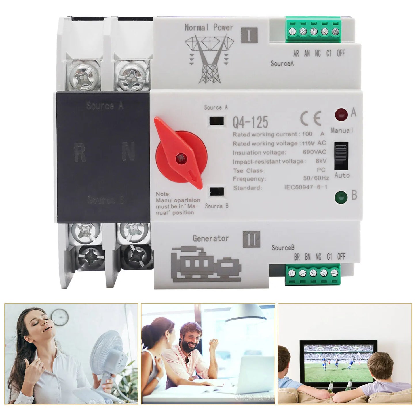 Automatic Transfer Switch Dual Power Control