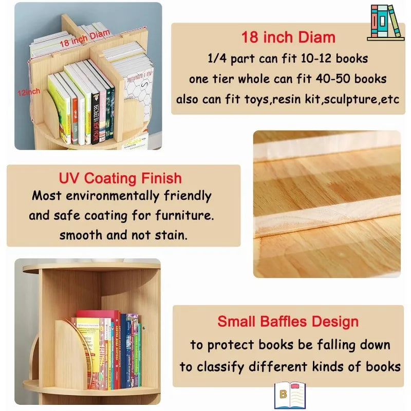 Rotating Bookshelf with Legs
