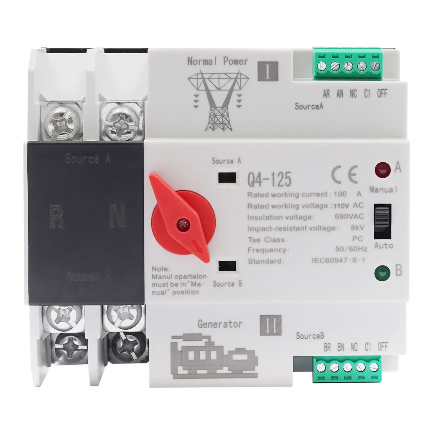 Automatic Transfer Switch Dual Power Control