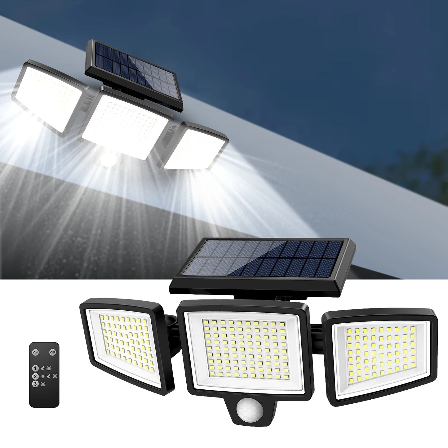Outdoor Solar Light, Motion Sensor LED 2500LM