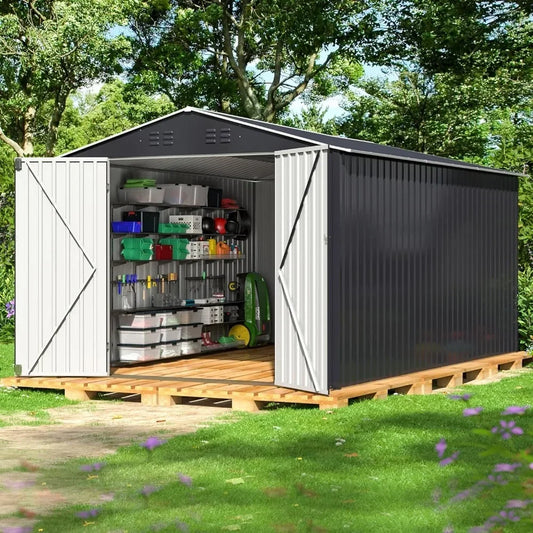 8 x 12 FT Outdoor Metal Garden Storage Shed