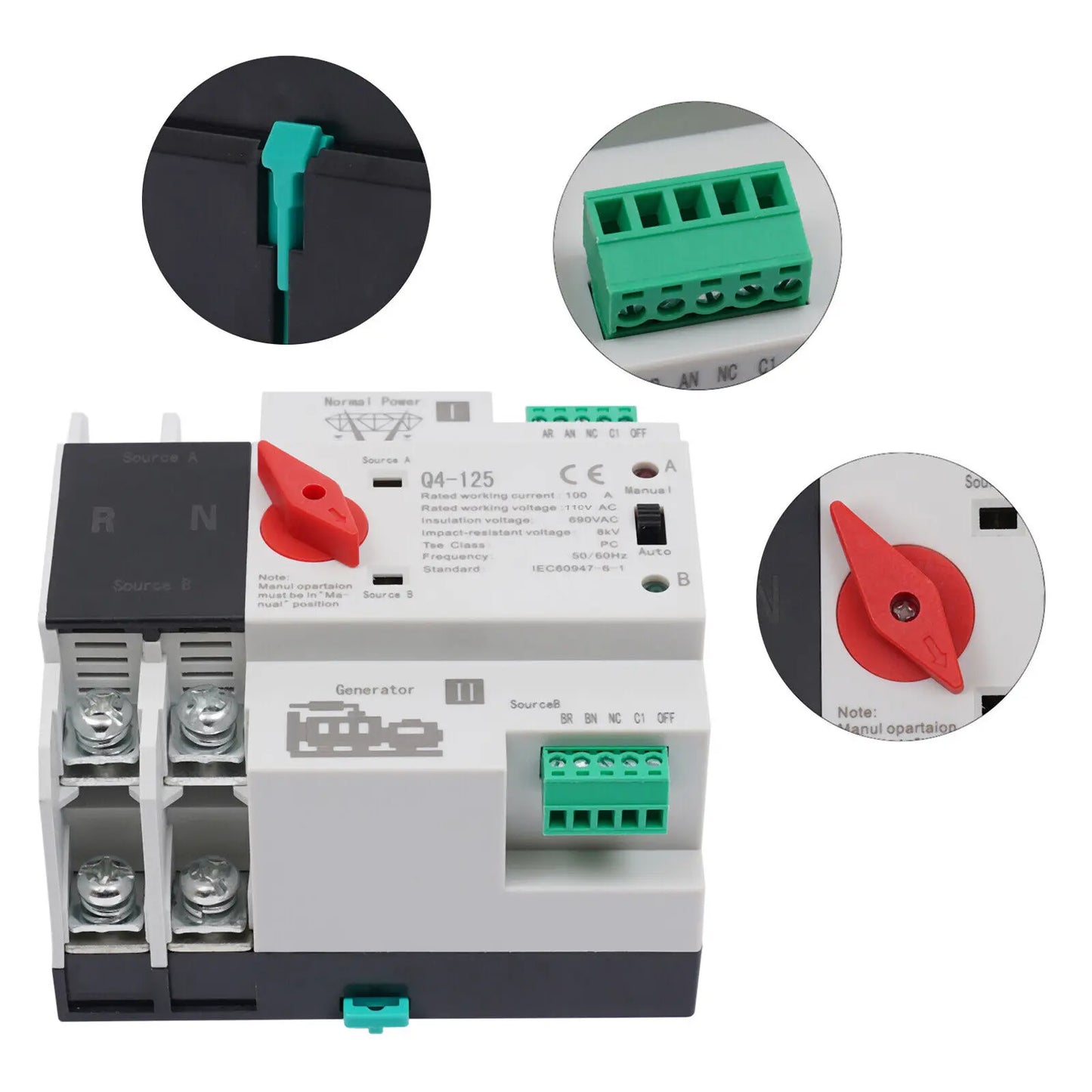 Automatic Transfer Switch Dual Power Control