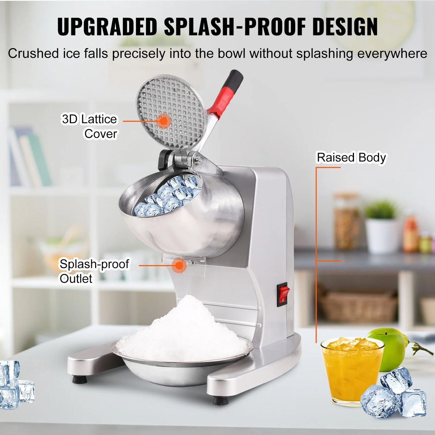 Shaved Ice Machine w/Cover & Bowl