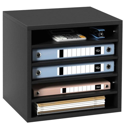 Wood Literature Organizer 5 Compartment