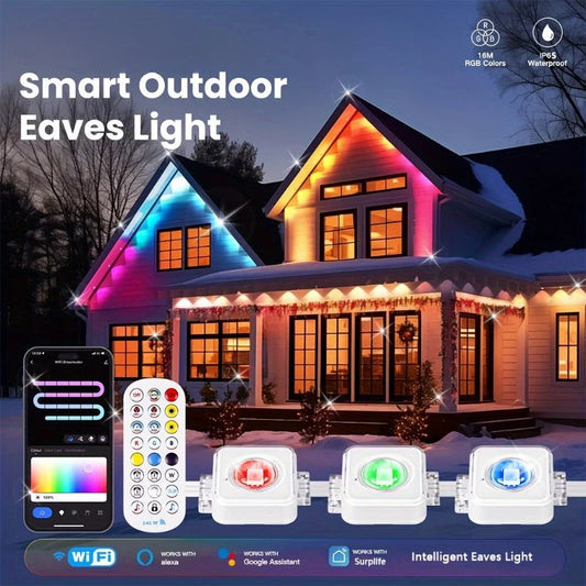 150ft 100ft 50ft Permanent Outdoor Lights Smart RGBIC