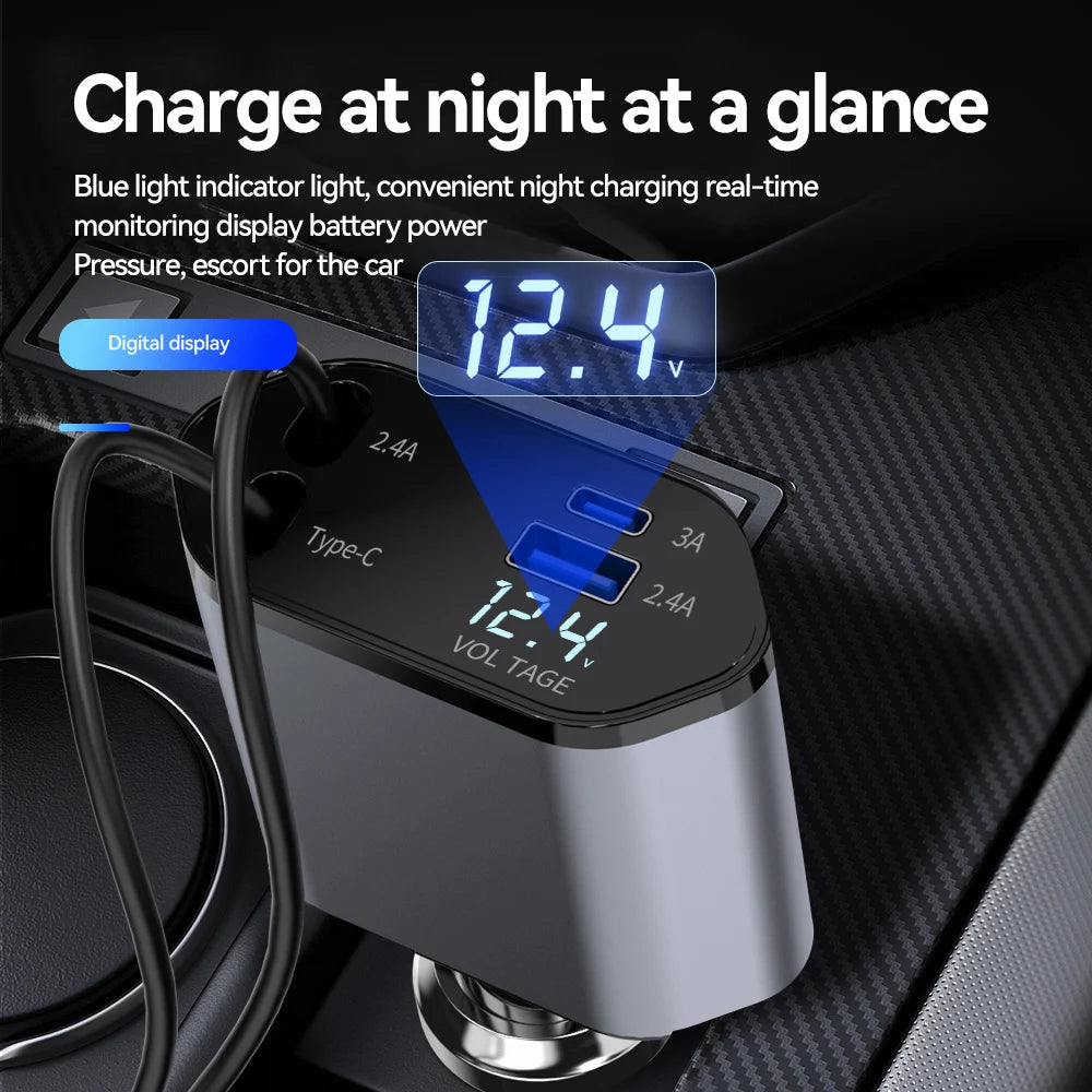 Car Charger Adapter USB Type C