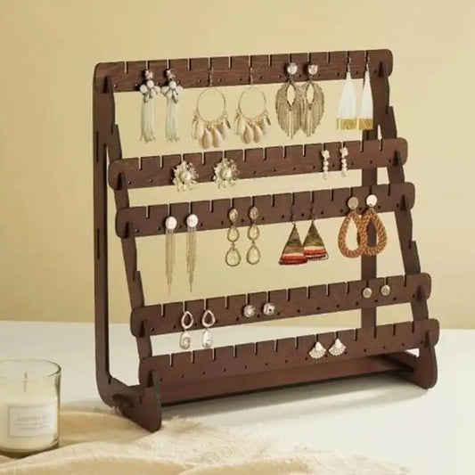 Wood Earring Display Stand