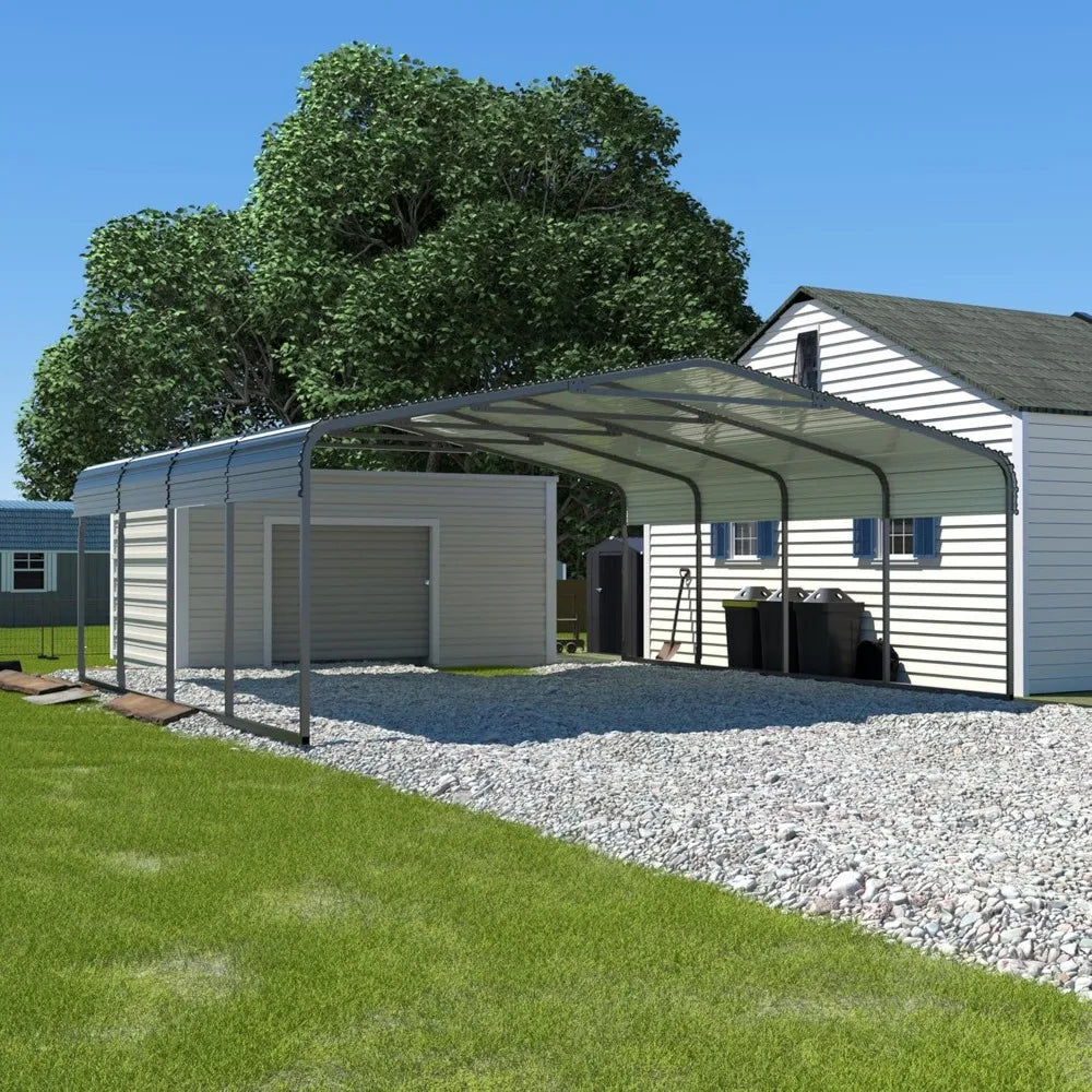 20' x 20' Outdoor Heavy Duty Metal Carport, Canopy