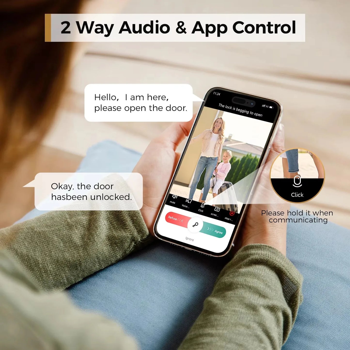 Smart WiFi Keyless Door Lock with Camera