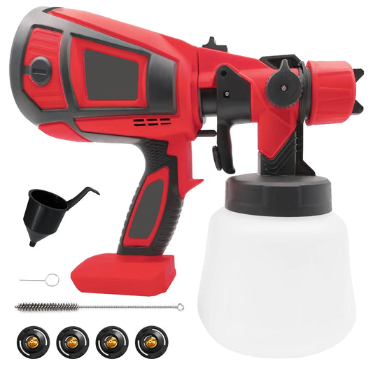 Cordless Paint Sprayer uses a Milwaukee 18V Battery (Not Included)