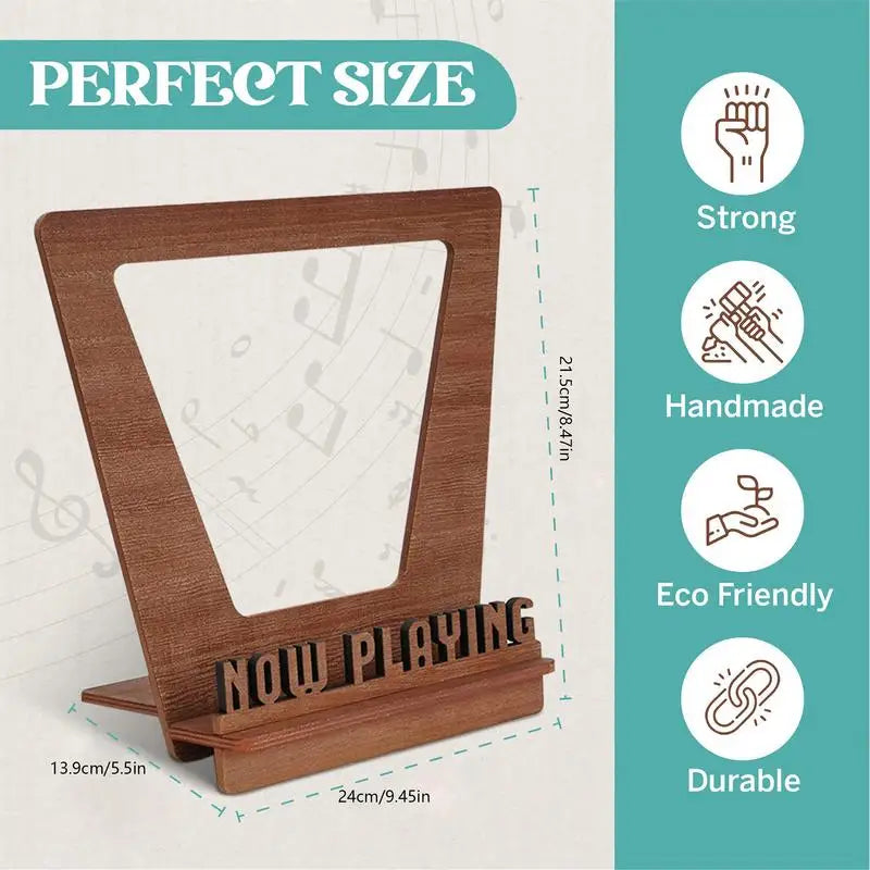 Wood Decorative Vinyl Record Holder