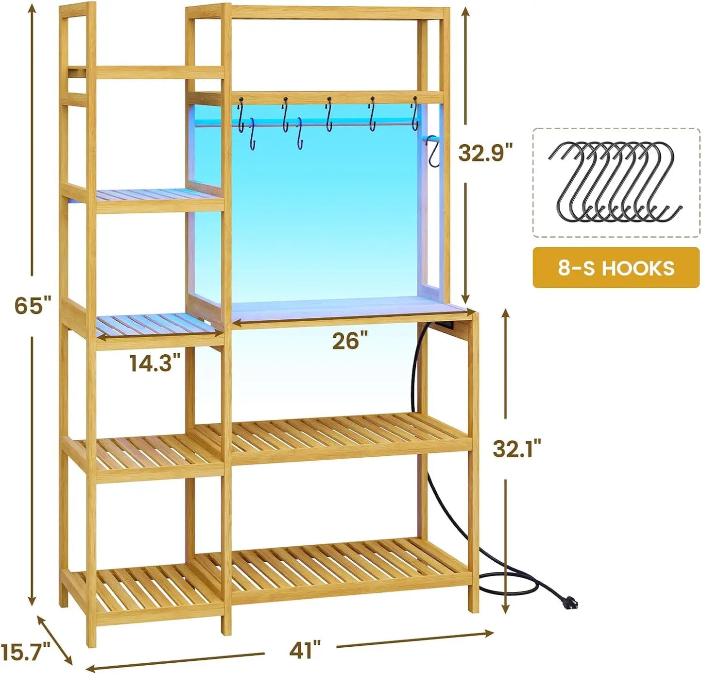Bakers Rack with Power Outlets