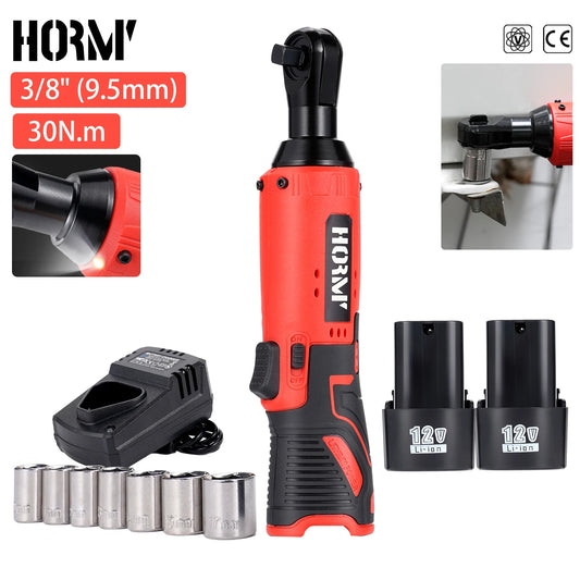 12V Cordless Electric Right Angle Ratchet Wrench