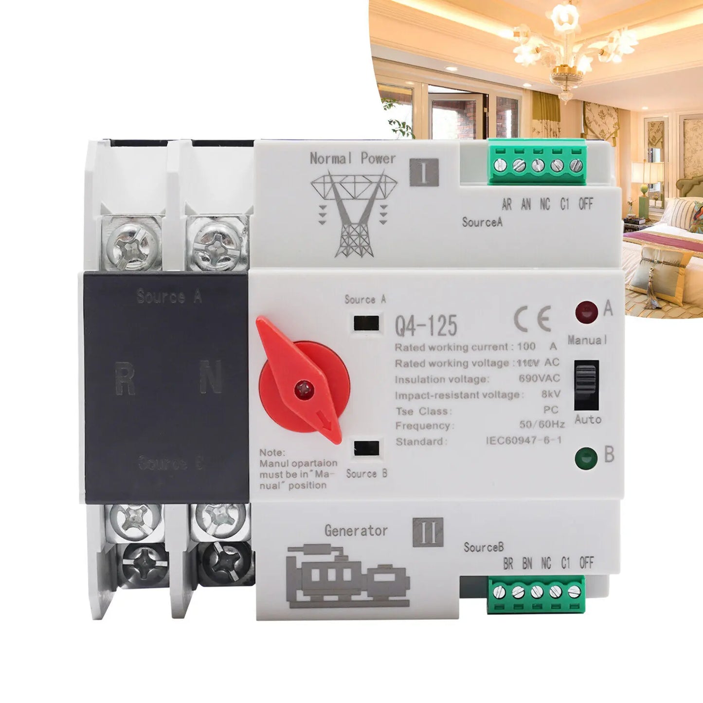 Automatic Transfer Switch Dual Power Control