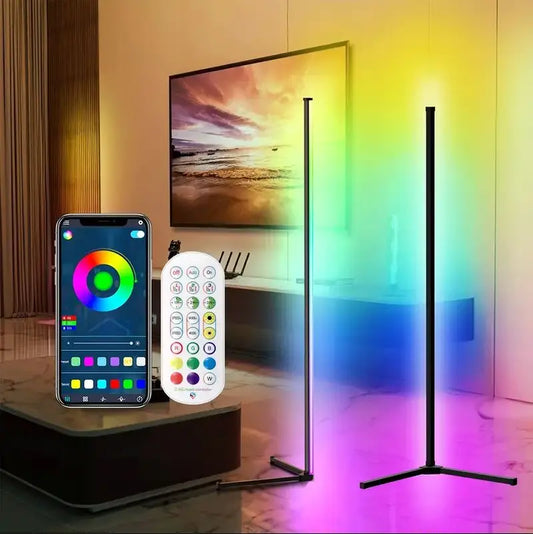 2 L-Shaped Corner Floor-To-Ceiling Atmosphere Lights